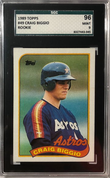 1989 Topps Craig Biggio #49 ROOKIE RC SGC 9 MINT