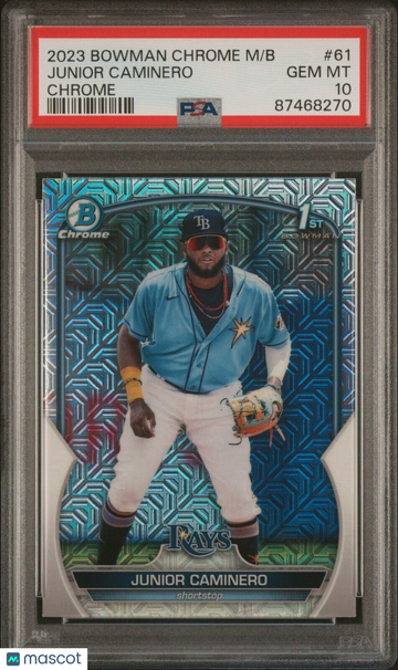 2023 Bowman Chrome Mega Junior Caminero Mojo Refractor 1st Bowman PSA 10 (A)