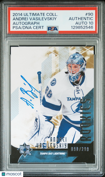 2014 Ultimate Collection Andrei Vasilevskiy #90 Autograph /299 PSA A Auto 10