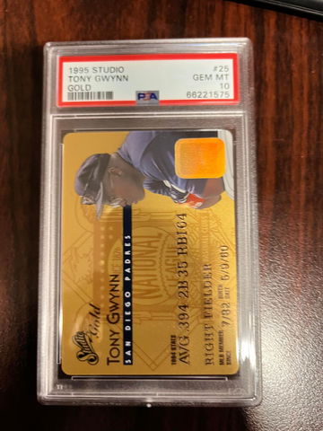 1995 Studio Gold Tony Gwynn PSA 10