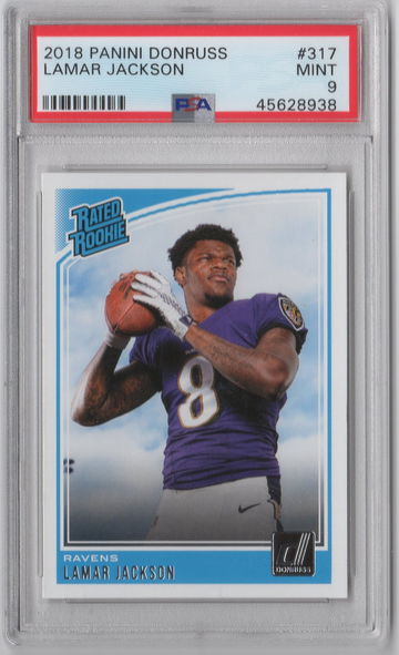 2018 Donruss Lamar Jackson PSA 9