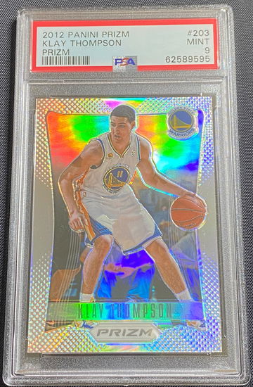 2012 Panini Prizm Silver Prizm #203 Klay Thompson RC PSA 9 Mint