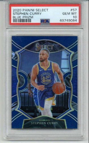 2020 PANINI SELECT CONCOURSE BLUE PRIZM #57 STEPHEN CURRY WARRIORS PSA 10 RARE