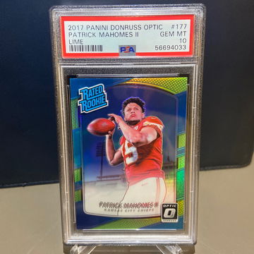 2017 Optic Lime Patrick Mahomes PSA 10