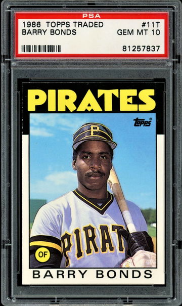 1986 Topps Traded #11 Barry Bonds  RC  PSA 10   Pirates    