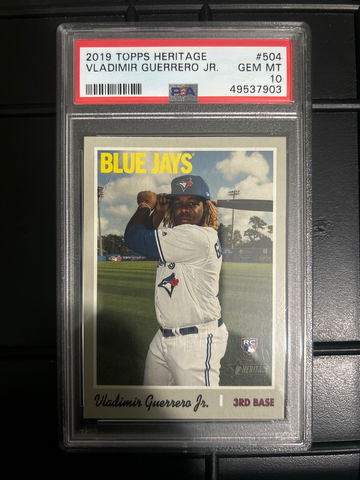 2019 Topps Heritage #504 Vlad Guerrero Jr. RC PSA 10 