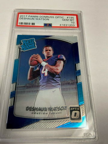  2017 Donruss OPTIC Deshaun Watson Rated Rookie PSA 10 #195