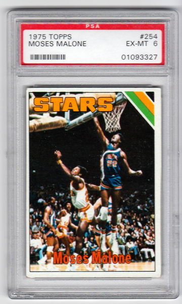 1975 Topps Moses Malone PSA 6