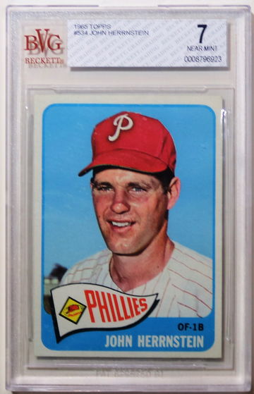 1965 Topps #534 John Herrnstein BVG 7 NEAR MINT
