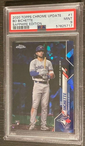 2020 Topps Chrome Update Sapphire Bo Bichette RC Rookie PSA9