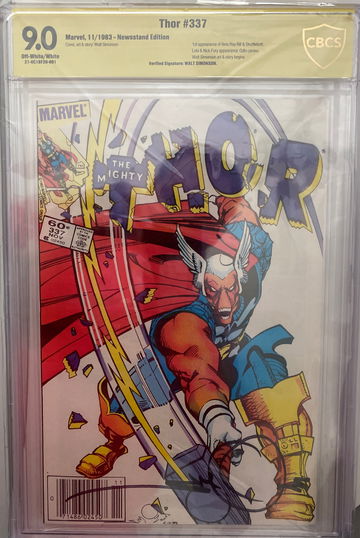 Thor 337 1st Beta Ray Bill CBCS 9.0 Gold Signed by Walt Simonson
