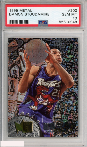 1995 METAL DAMON STOUDAMIRE #200 TORONTO RAPTORS ROOKIE PSA 10 GEM MT