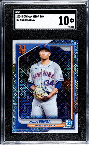 2024 Bowman #1 Kodai Senga Bowman Mega Box SGC 10