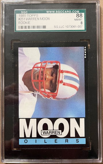 Warren Moon 1985 Topps RC SGC 8