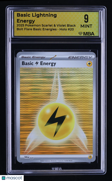 2025 Pokemon Scarlet & Violet Black Bolt Flare Basic Energies Basic Lightning Energy Holo MBA 9 #20