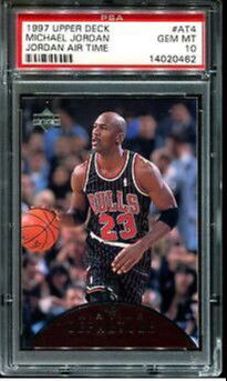 1997 Upper Deck UD Air Time Departure Runway 1 AT4 Michael Jordan Bulls PSA 10 Gem Mint