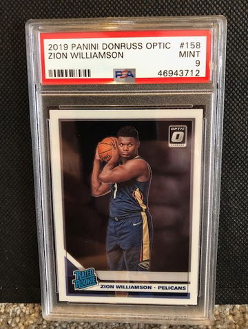 Zion Williamson Donruss Optic PSA Mint 9