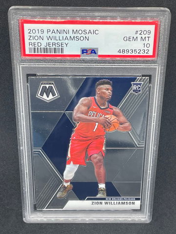 2019 Zion Williamson Mosaic Photo Variation Red Jersey