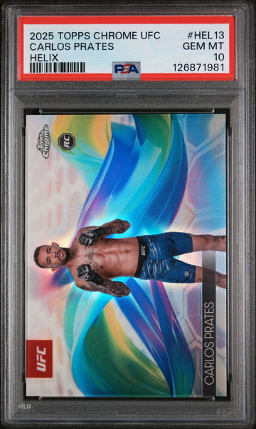 2025 Topps Chrome UFC Helix Carlos Prates #HEL13 PSA 10