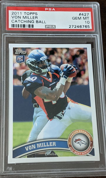 Von Miller 2011 Topps Catching Ball PSA 10
