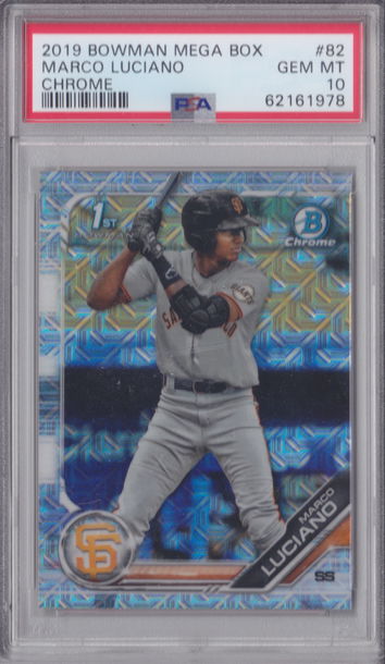 2019 Bowman Chrome Mega Box Marco Luciano #82 PSA 10