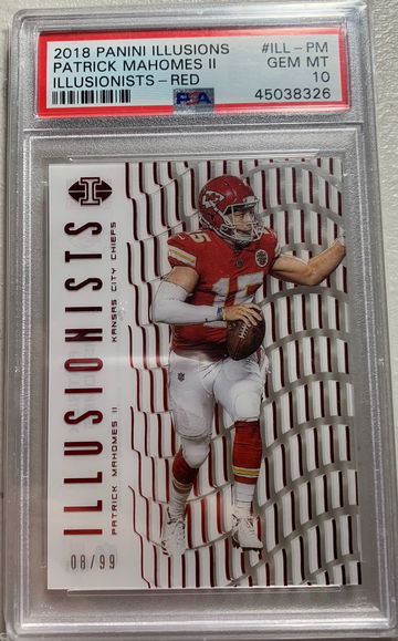 2018 Illusions Patrick Mahomes Illusionists Red /99 PSA 10