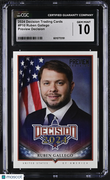 2024 Decisions Trading Cards Ruben Gallego #P10 CGC 10