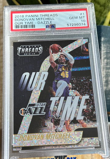 2018 Panini Threads Our Time Dazzle #1 Donovan Mitchell PSA 10 Gem Mint Low Pop!