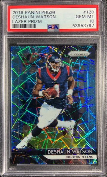 2018 Panini Prizm #120 Deshaun Watson Hyper Prizm Refractor /275 PSA 9 Mint