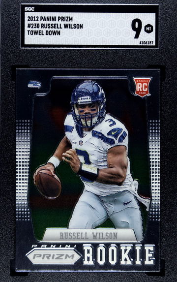 Russell Wilson 2012 Panini Prizm Towel Down #230 SGC 9