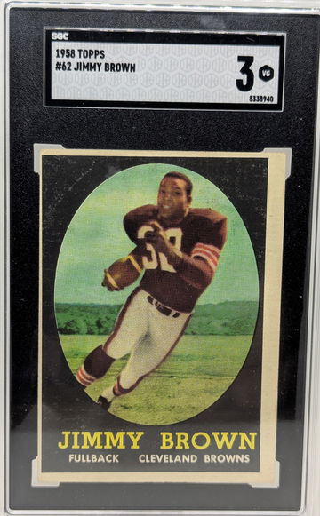1958 Topps Jim Brown #62 SGC 3 Rookie RC Iconic!
