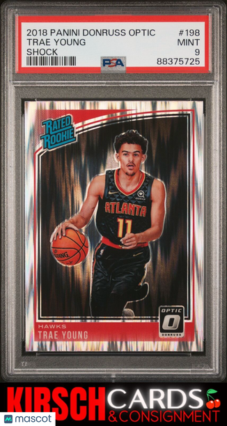Trae Young 2018 Panini Donruss Optic RC #198 Shock PSA 9