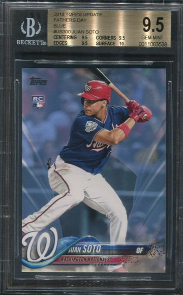 2018 Topps Update Father's Day Blue Juan Soto BGS 9.5