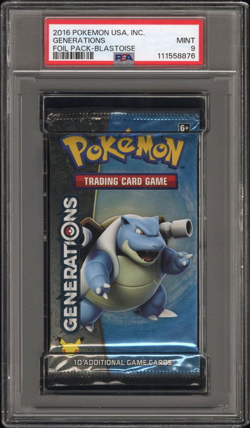 2016 Pokemon Usa, Inc. Generations Foil Pack Blastoise Foil Pack PSA 9