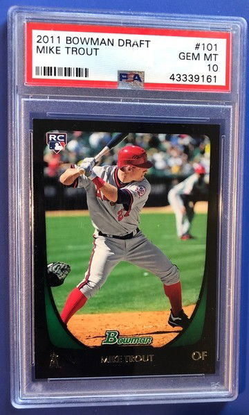2011 Bowman Draft #101 Mike Trout Rookie PSA 10