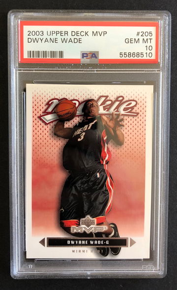 2003 upper deck MVP Dwyane Wade #205 PSA 10