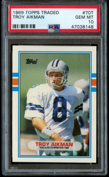 1989 Topps Traded Troy Aikman Rookie PSA 10 Gem Mint