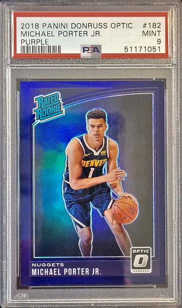 2018 Donruss Optic Purple Michael Porter Jr. RC #182 PSA 9 Mint