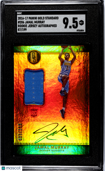 2016 Panini Gold Standard Jamal Murray #206 Rookie Jersey Autograph SGC 9.5