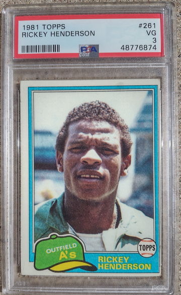1981 Topps Rickey Henderson PSA 3