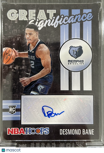 2020-21 Panini NBA Hoops Great Significance Desmond Bane #GS-DBA RC