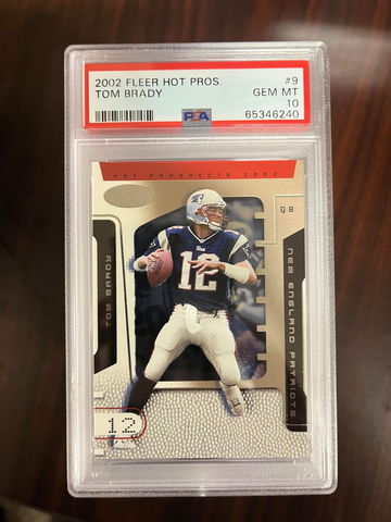 2002 Fleer Hot Pros Tom Brady PSA 10