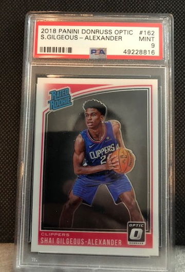 Shai Gilgeous-Alexander 2018 Donruss Optic  ( PSA Mint 9)