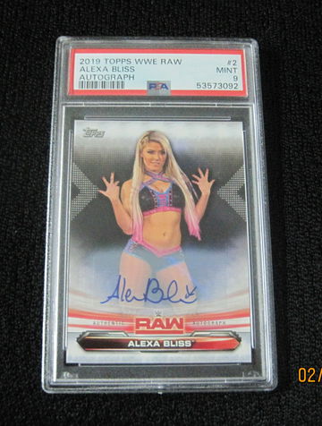 2019 TOPPS WWE RAW ALEXA BLISS AUTHENTIC AUTOGRAPH PSA-10