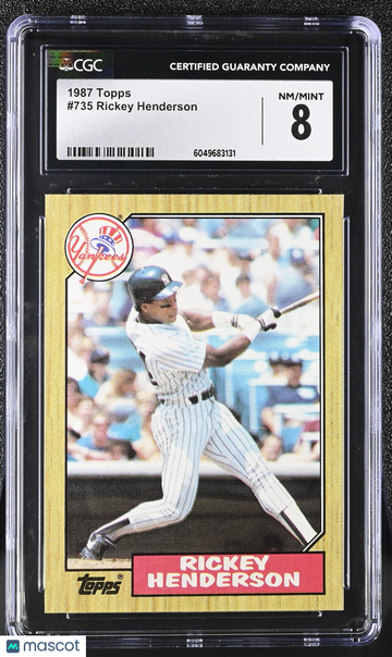 1987 Topps Rickey Henderson #735 CGC 8
