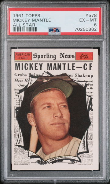 1961 Topps All Star Mickey Mantle #578 PSA 6