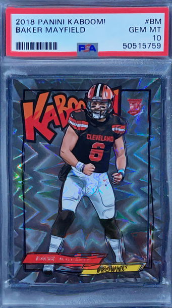 Baker Mayfield kaboom RC PSA 10