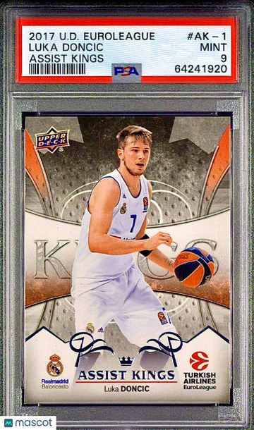 SSP PSA 9 RC Luka Doncic 2017 Upper Deck EuroLeague Assist Kings Pre-NBA Rookie