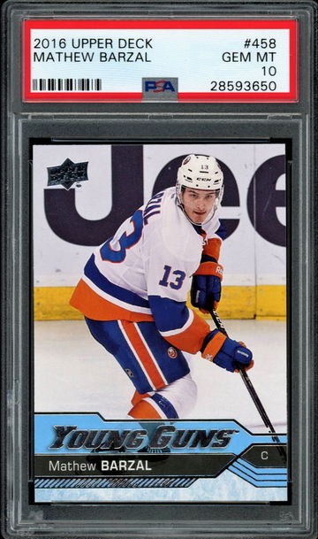 2016 Upper Deck  #458  Mathew Barzal  PSA 10  Islanders