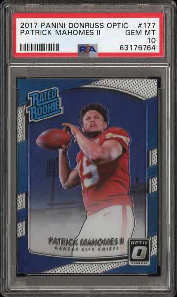 2017 Panini Donruss Optic Patrick Mahomes II #177  PSA 10